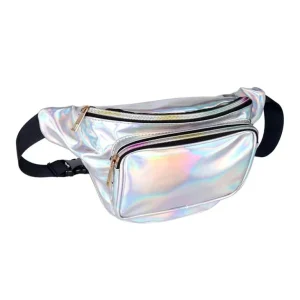 Bauchtasche Silber Metallic Holographic